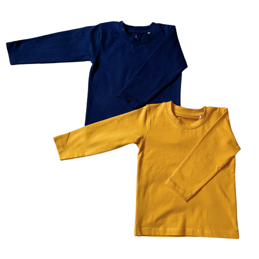 Smart fit Combo Co-ord Set for Kids (Navy Blue & Mustard)