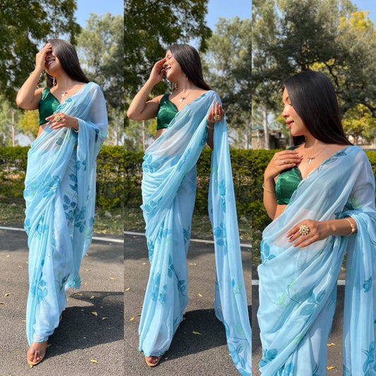 Jheel- Pure Chiffon Saree