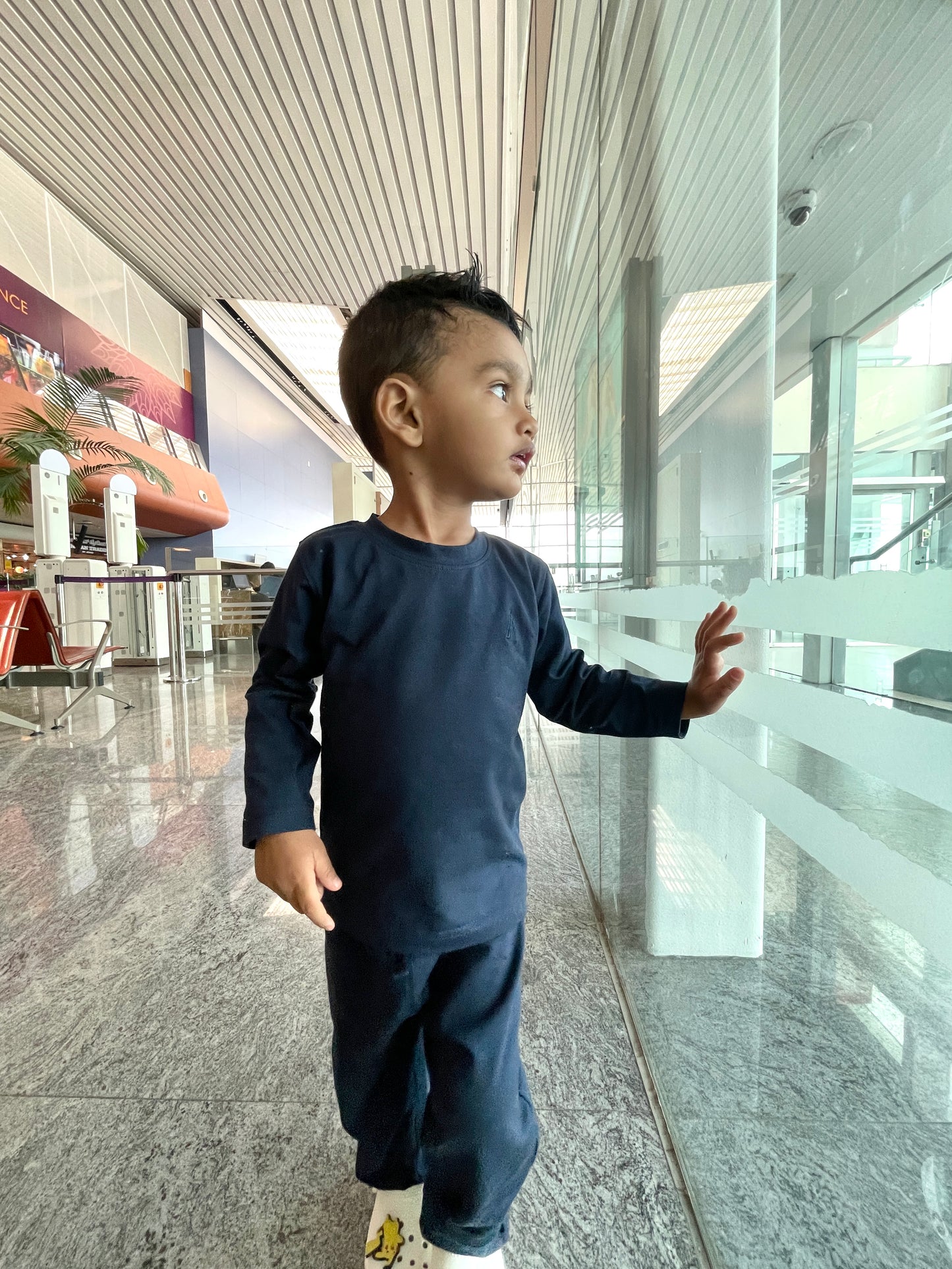 Navy Blue Smart fit Coord Set for Kids.
