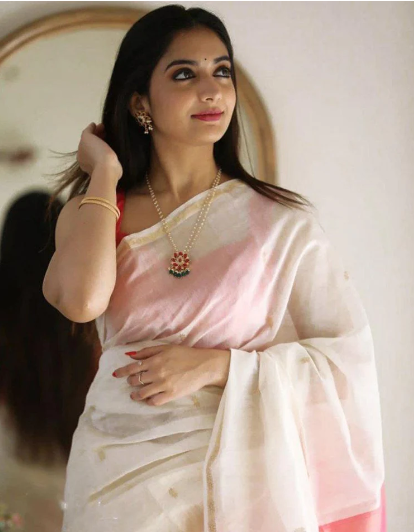 Gulabi Prabha- Poly Cotton Saree