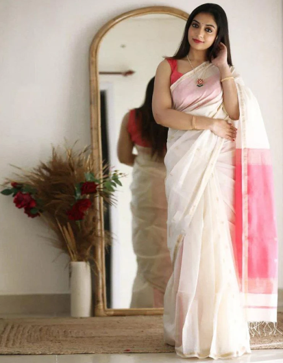 Gulabi Prabha- Poly Cotton Saree